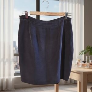 CHAUS 100% Silk Fully Lined Brown Skirt Sz 8